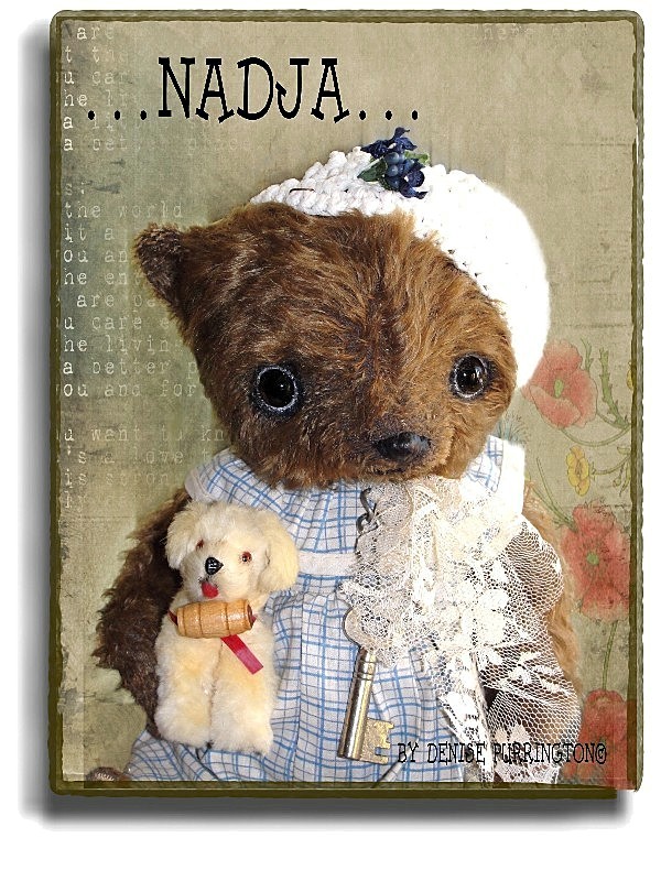 Nadja from handmade mohair teddy bear artist Denise Purrington